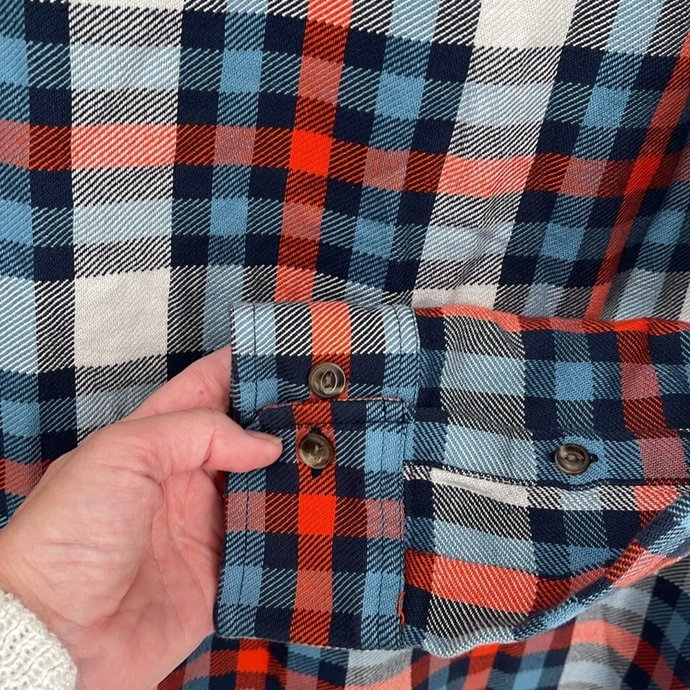 The North Face Shacket M‎ Plaid Button Up Flannel Long Sleeve Heavyweight EUC